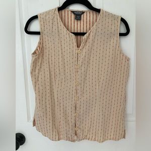 Woolrich button floral sleeveless top